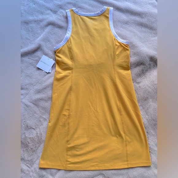 NWT Beyond Yoga Spacedye Outlines Dress Sunflower Yellow / Cloud White Size M - Picture 7 of 11